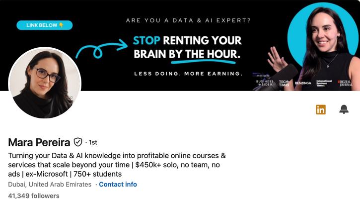 Mara Pereira LinkedIn profile